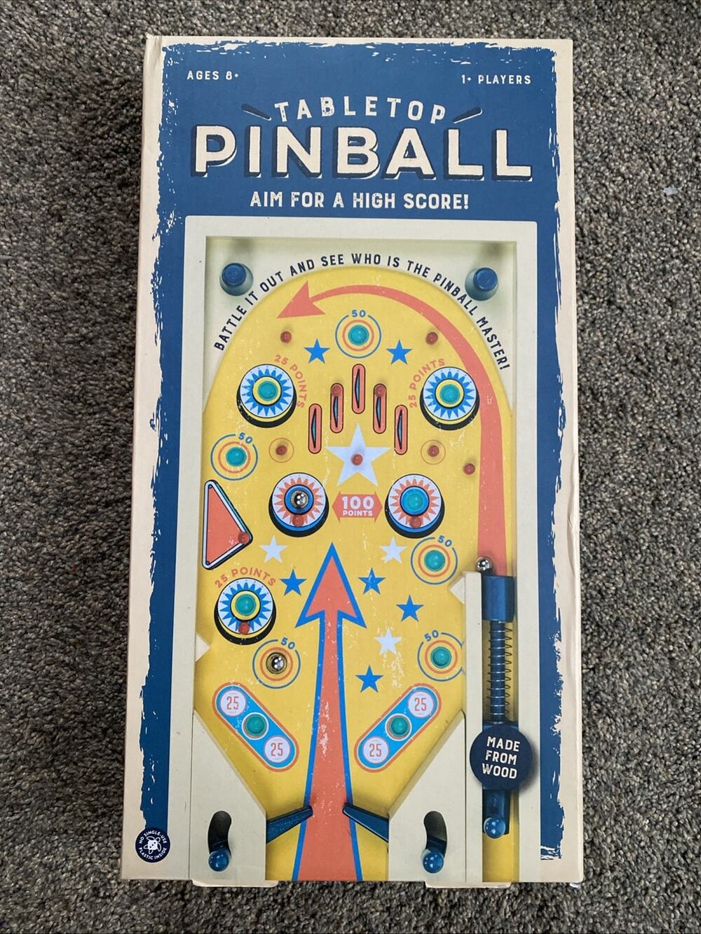 Pinball Tabletop Pinball by Professor Puzzle Board Game Complete Excellent